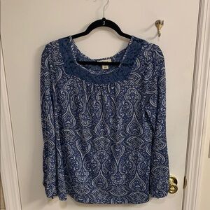 Style & Co.Blue Paisley Women's Top in Sz M